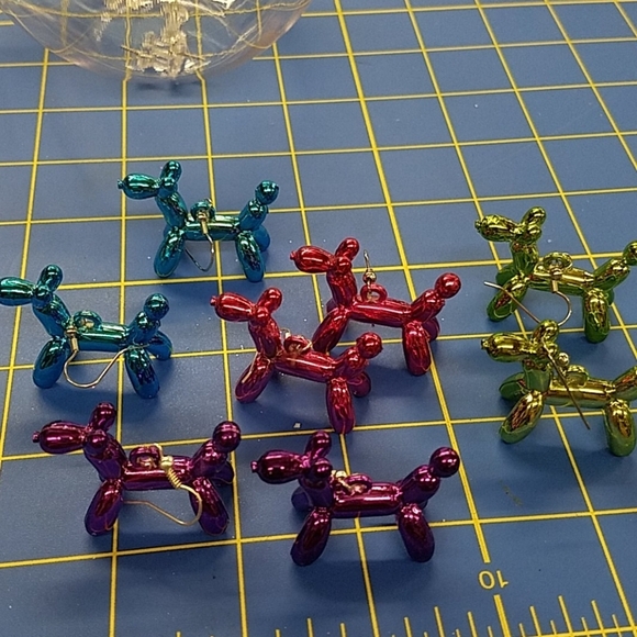 la Ti Da Handmade Creations Jewelry - Balloon Dogs Earrings Dangling